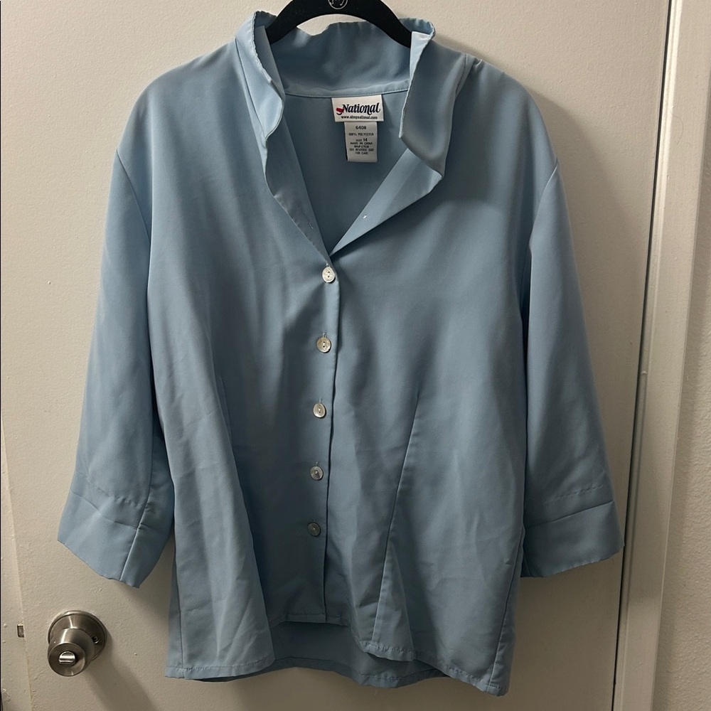 Women's Light Blue Button Down Shirt